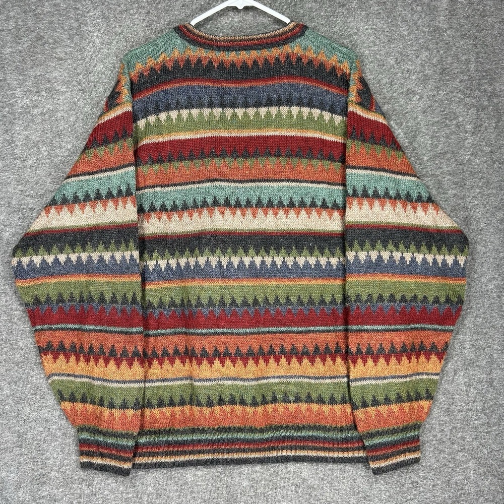 Waliki Sweater Mens XL Multicolor Aztec Alpaca Southwestern Long Sleeve Pullover - Picture 7 of 8